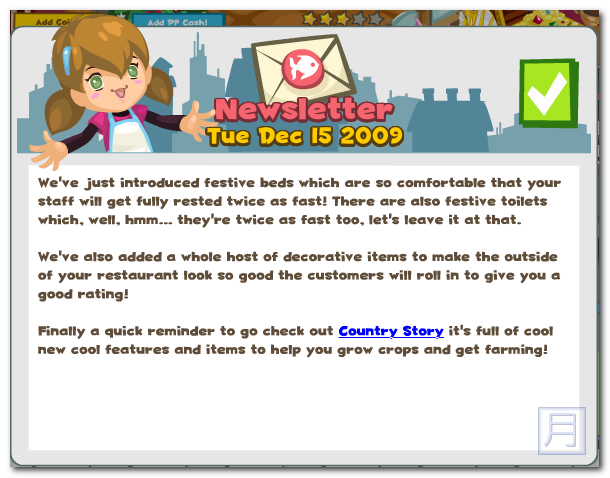 Restaurant City December 15th