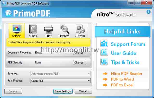 word轉pdf免費軟體下載 PrimoPDF