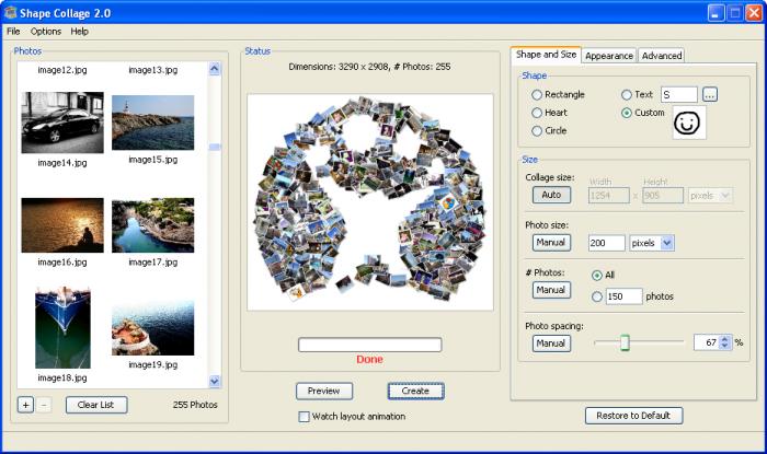 簡單製作照片拼貼效果 Shape Collage