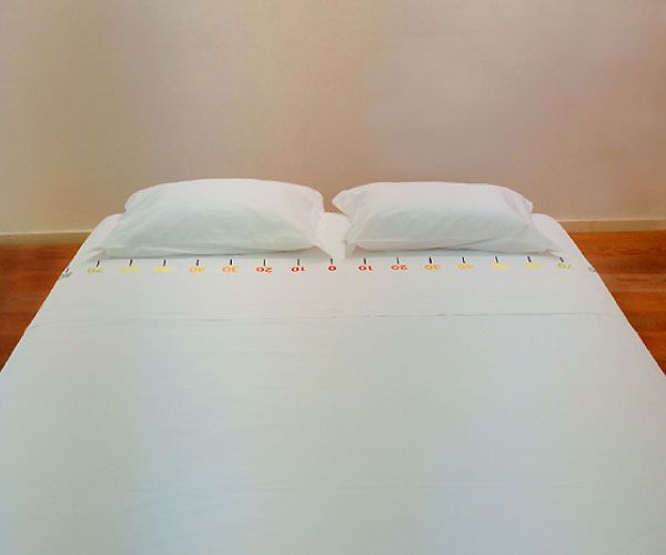 這床單是適合夫妻吵架的時候用的嗎? (離我30公分遠)