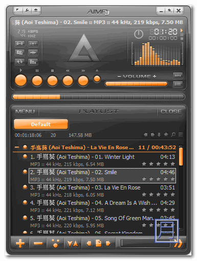 音樂播放軟體 aimp3 繁體中文版
