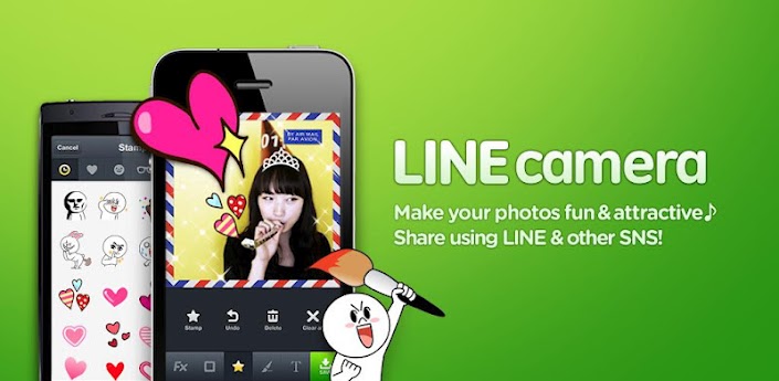 LINE camera 與Line的好友一起分享DIY的可愛照片