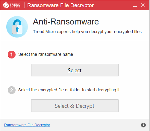 Trend Micro Ransomware File Decryptor